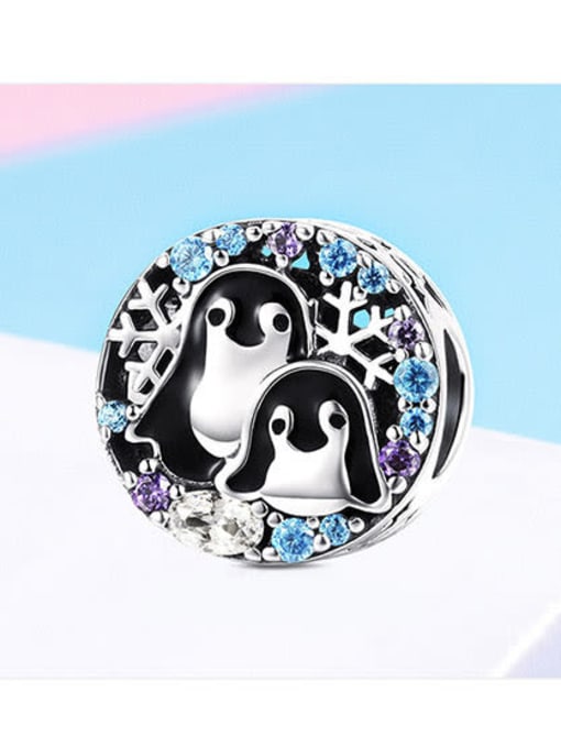 Jare 925 silver cute penguin charms 2