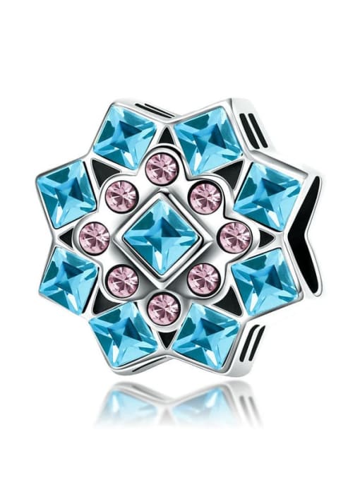 SCC969 925 silver cute snowflake charms