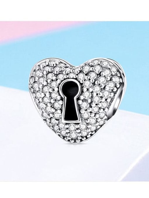 Jare 925 silver heart lock charms 3