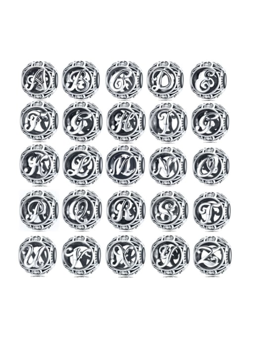 Jare 925 silver letter charms 0