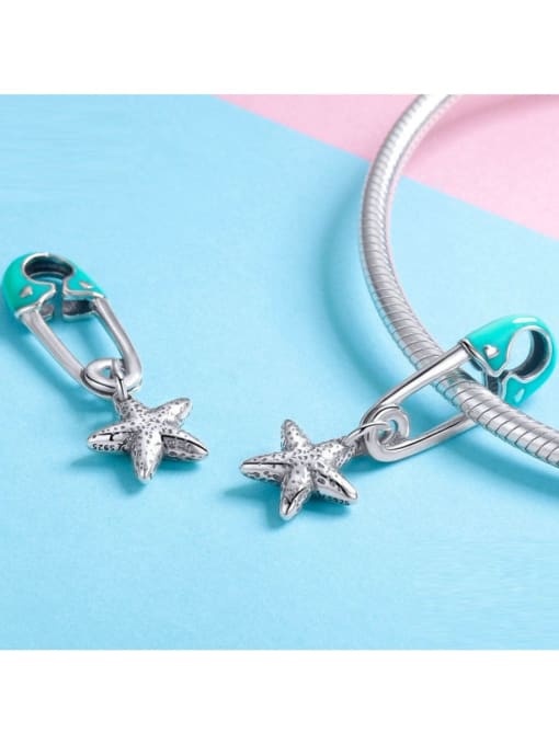 Jare 925 Silver Star Button charms 2