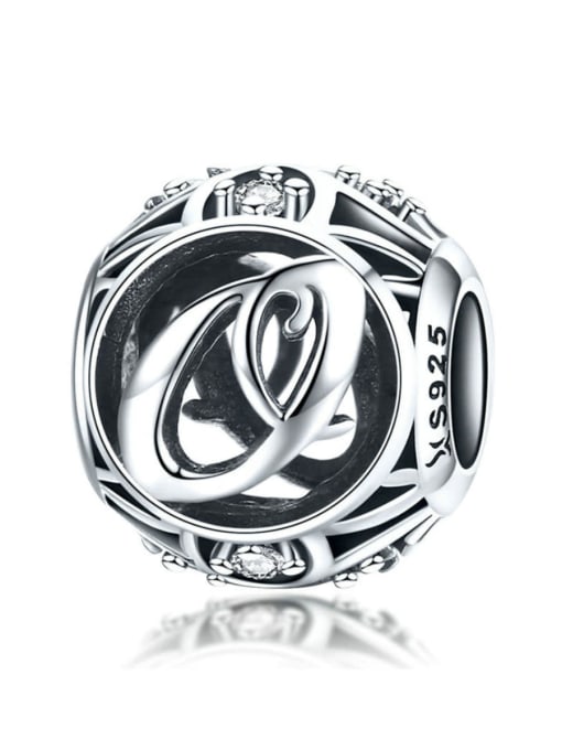 O 925 silver letter charms