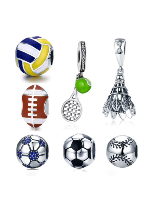 Jare 925 silver various sports ball charms