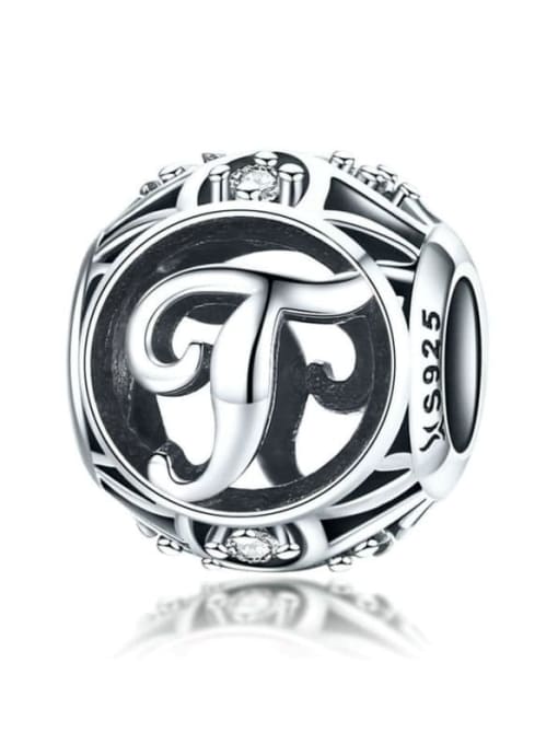 T 925 silver letter charms