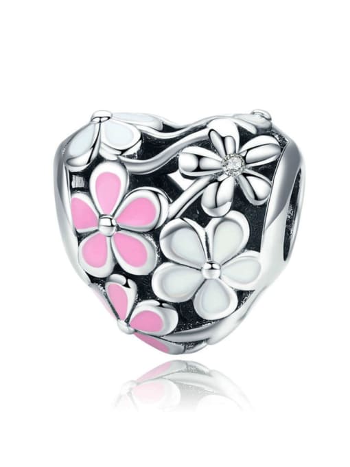 Jare 925 silver cute flower charms