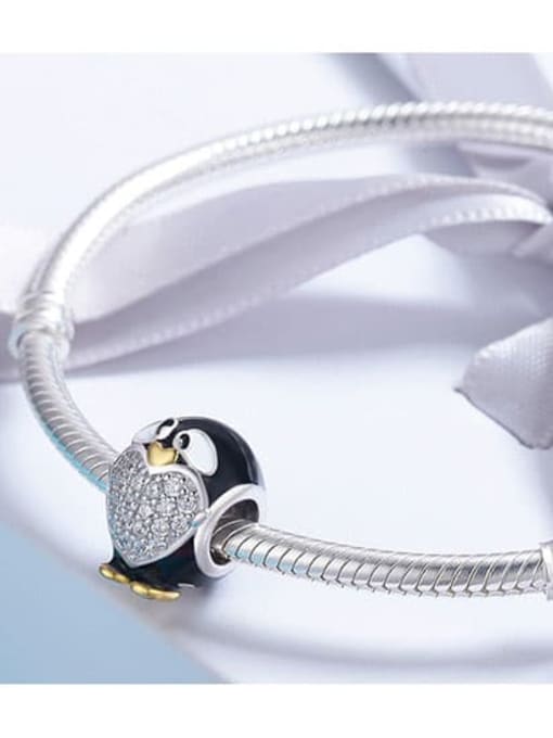 Jare 925 silver cute penguin charms 1