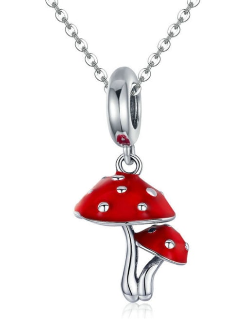 Pendant Chain 925 silver cute mushroom charms