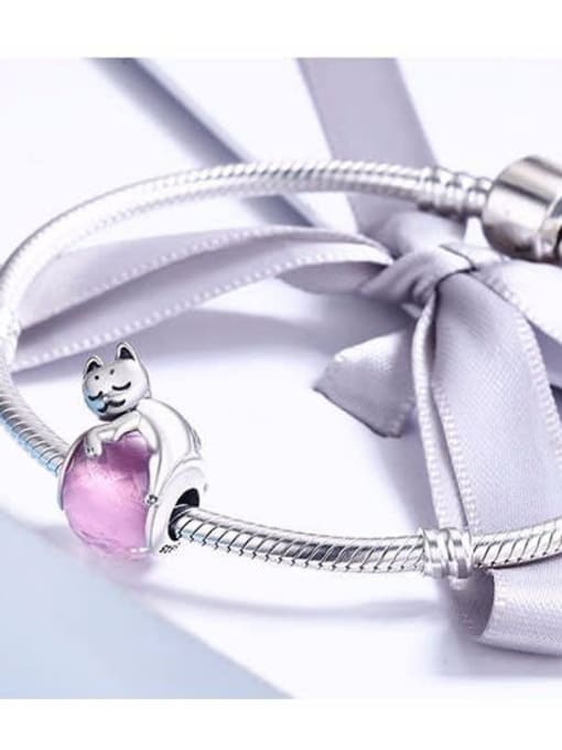 Jare 925 silver cute cat charms 1