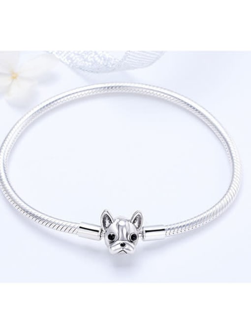 Jare 925 Silver Cute Dog Chain Bracelet 2