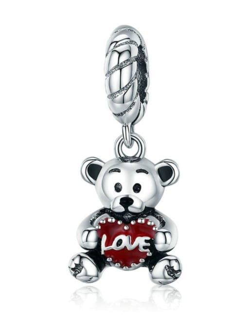 Jare 925 silver cute bear charms