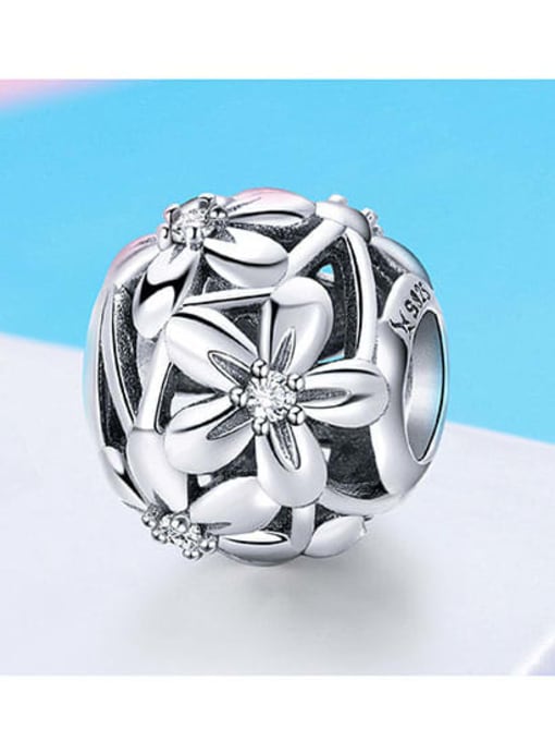 Jare 925 silver cute flower charms 3