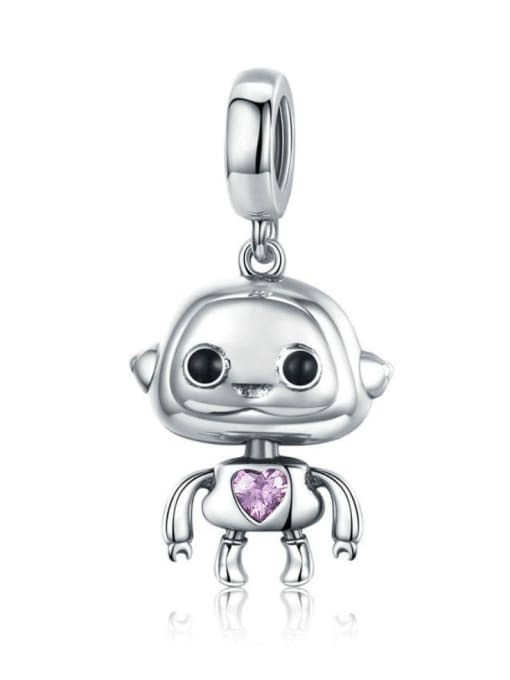 Pendant 925 silver cute robotic charms