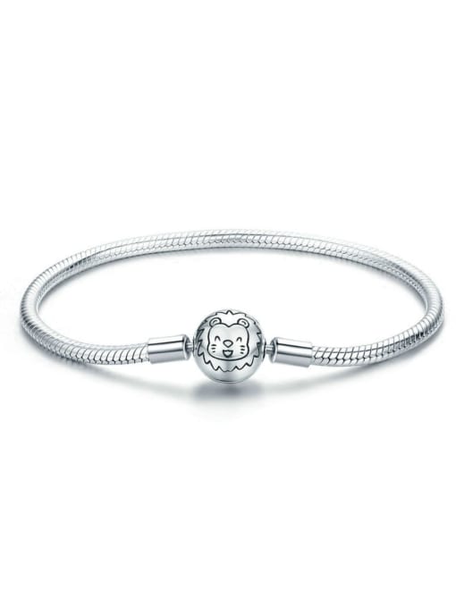 Jare 925 silver cute lion Chain Bracelet