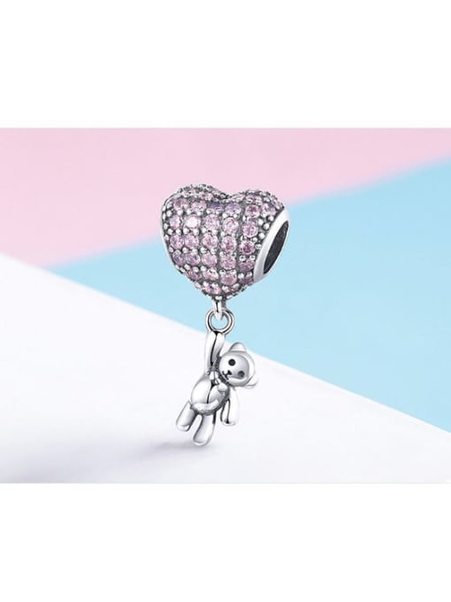 Jare 925 silver cute bear and balloon charms 2