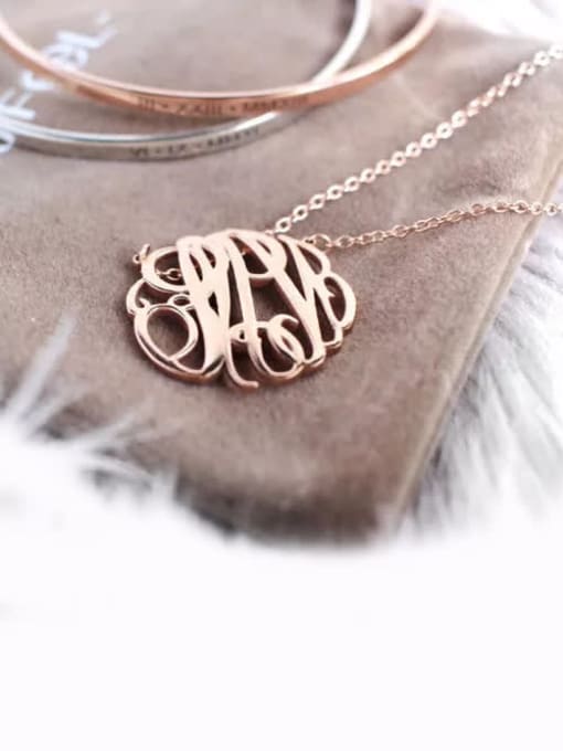 Lian Customize Monogram Necklace Sterling Silver 3