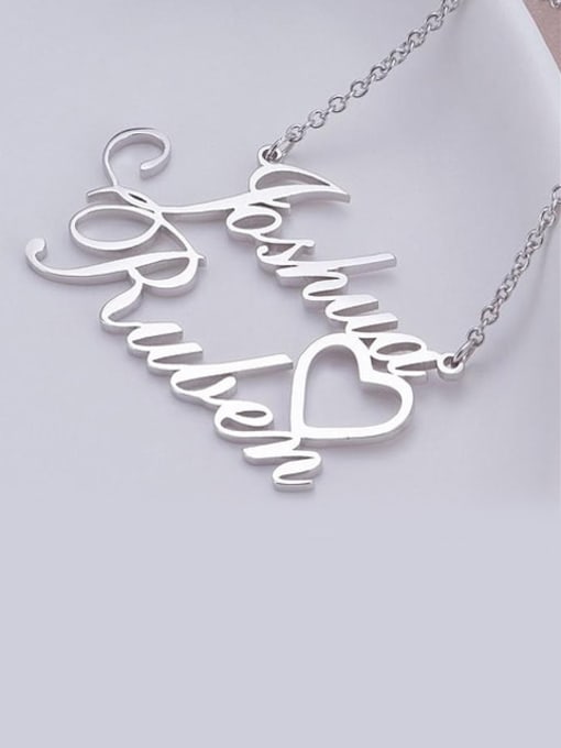 Lian Personalized Double Names Necklace with a Cut Out Heart 1