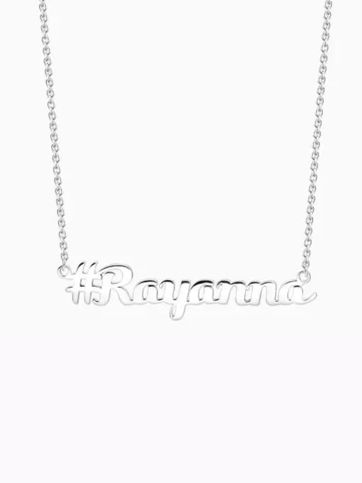Lian Customized Silver Hashtag Name Necklace 0