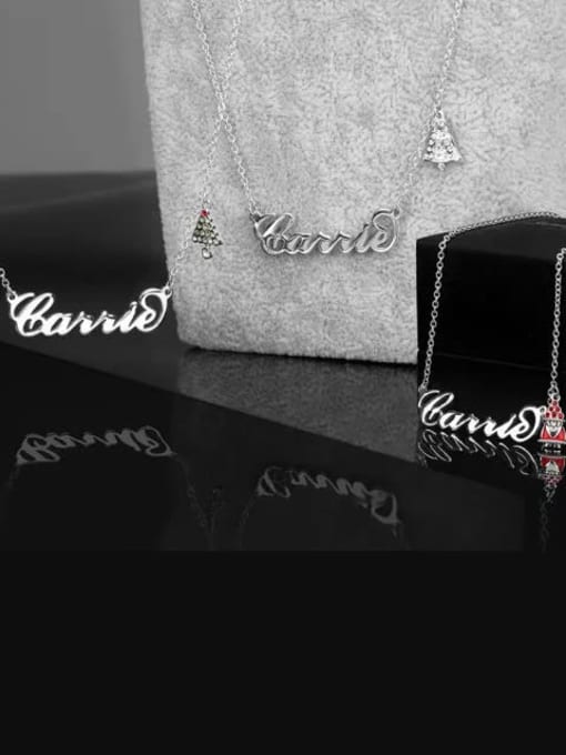 Lian Customize Personalized Christmas Bell Name Necklace 2