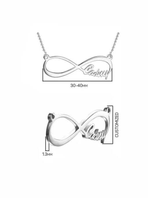 Lian Customize  Silver Infinity Name Necklace 3