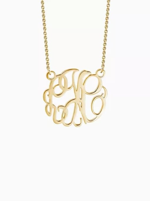 Lian Customize Monogram Necklace Sterling Silver 0