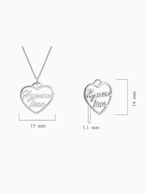 Lian Customized Silver Personalized Heart Two Name Necklace 3