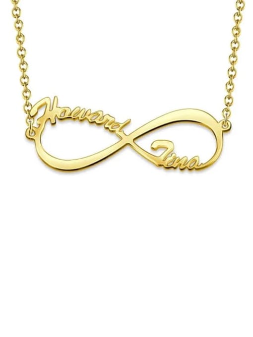 18K Gold Plated Customized Silver Infinity Name Necklace