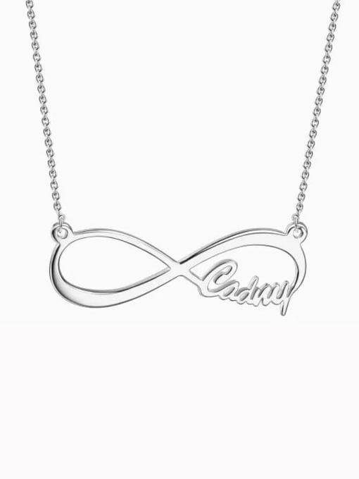 Lian Customize  Silver Infinity Name Necklace 0