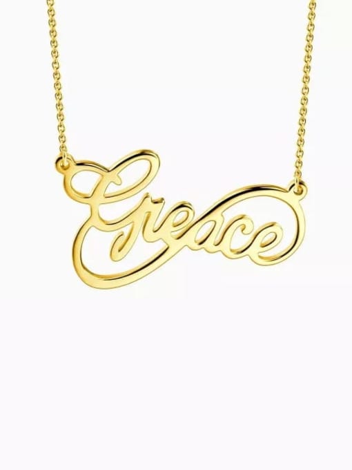 18K Gold Plated Customized Infinity Style Name Necklace