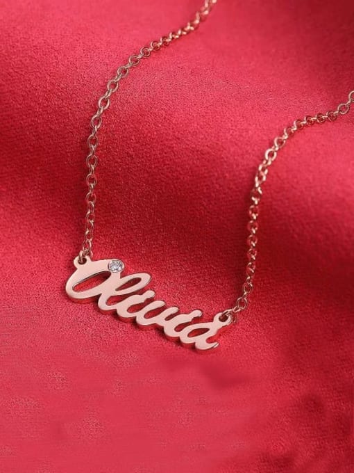 Lian Customized Personalized CZ Name Necklace Silver 2