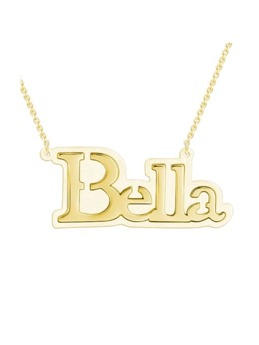 18K Gold Plated Bella style Silver Name Necklace