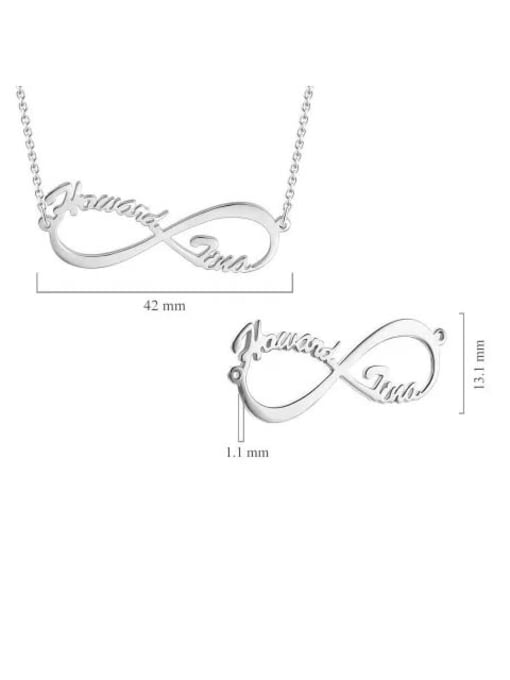 Lian Customized Silver Infinity Name Necklace 4