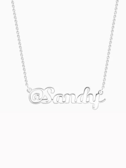 Lian Customize Silver "@" Sign Name Necklace 0