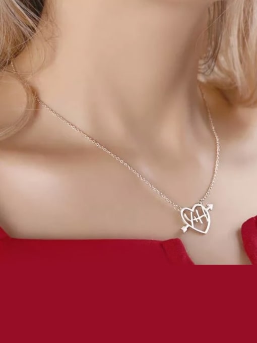 Lian Customize  Silver Cupid's Arrow Name Necklace 1