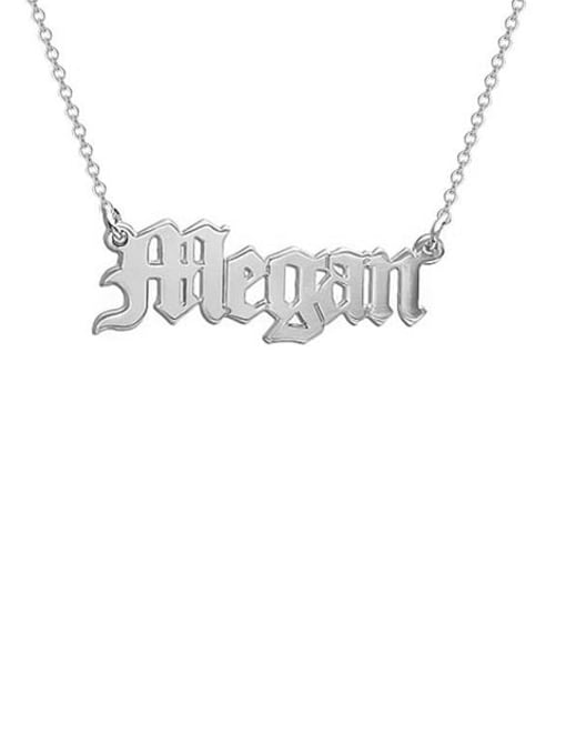 Lian Megan style Personalized old english Name Necklace