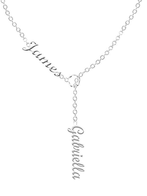 Lian Customize Lariat Name Necklace For Couples