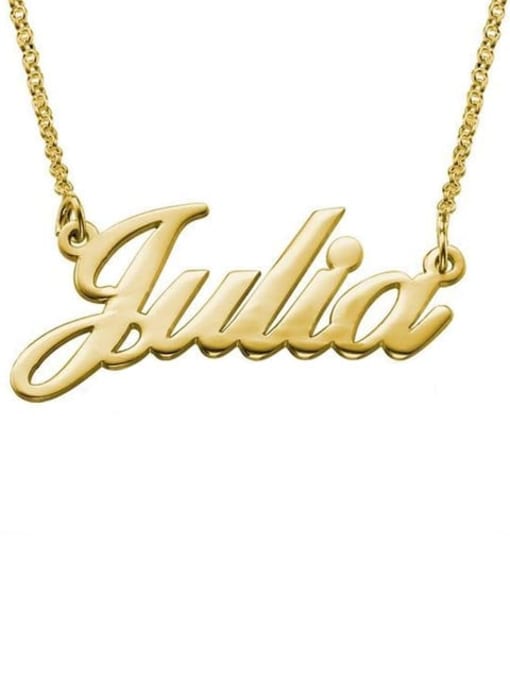 18K Gold Plated Custom Julia style Name Necklaces silver