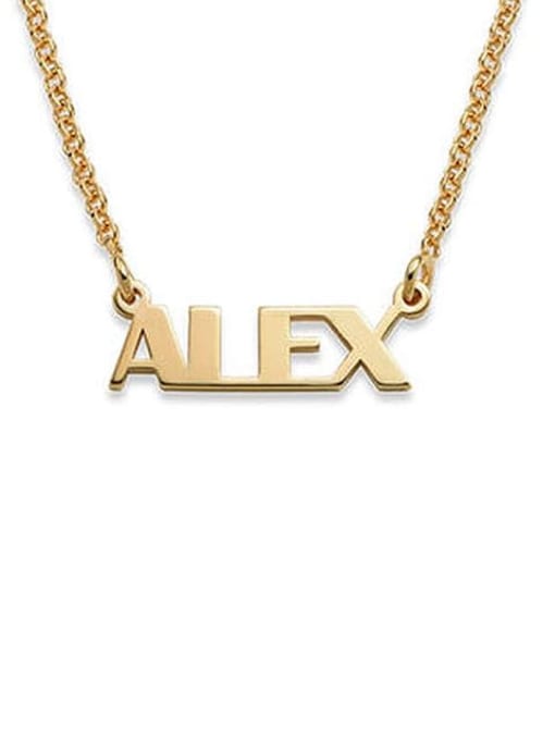 18K Gold Plated Alex style Silver Personalized Name Necklace