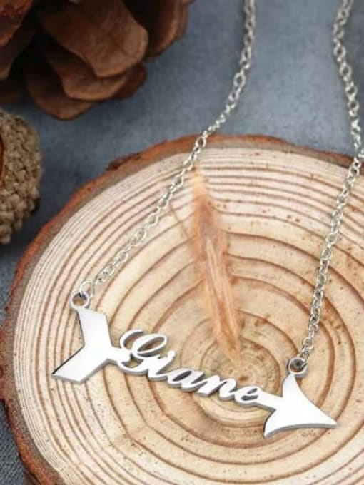 Lian Personalized 925 Silver Arrow Name Necklace 2