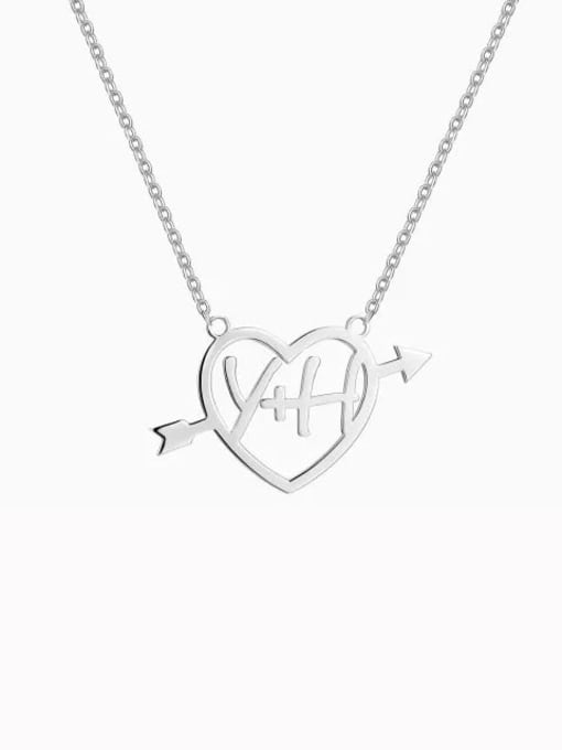 Lian Customize  Silver Cupid's Arrow Name Necklace 0