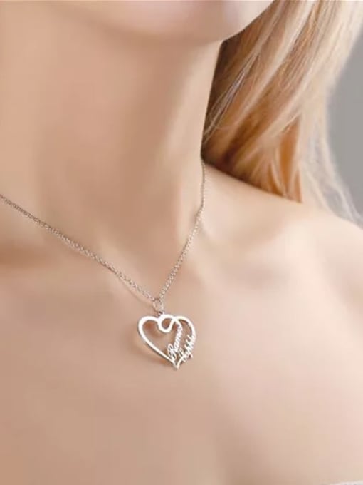 Lian Customize Overlapping Heart Two Name Necklace 1