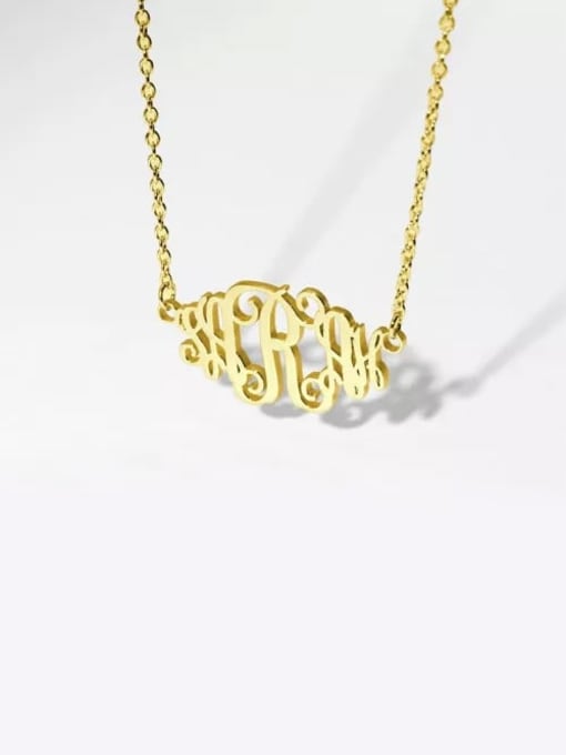 Lian Customize Celebrity Monogram Necklace sterling Silver 3