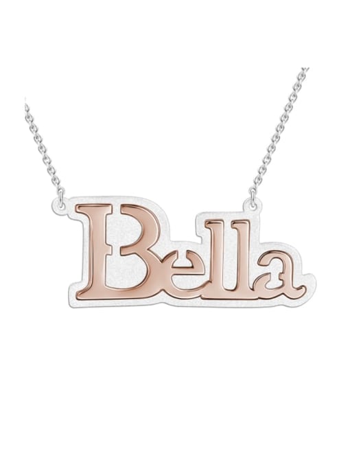 18K Rose Gold Plated Bella style Silver Name Necklace