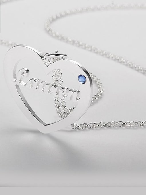 Lian Heart Name Necklace With Birthstone 1