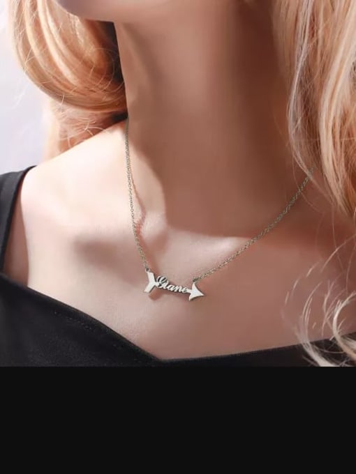 Lian Personalized 925 Silver Arrow Name Necklace 1