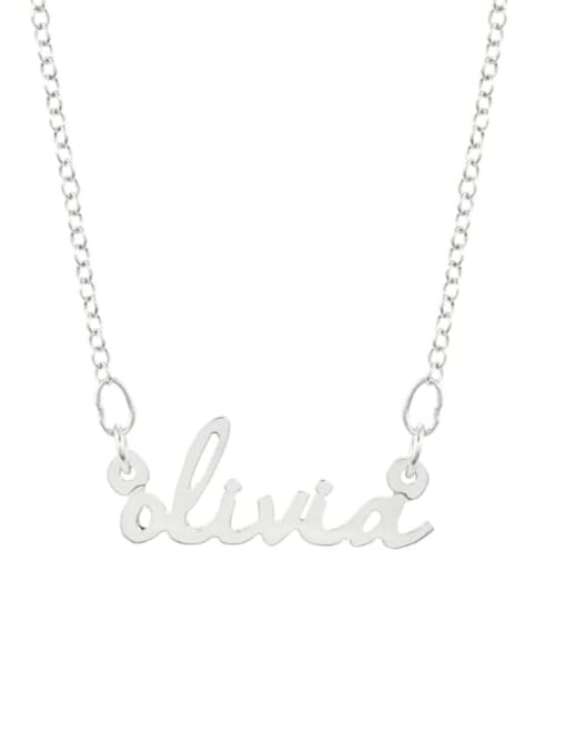 Lian livia style personalized Nameplate silver