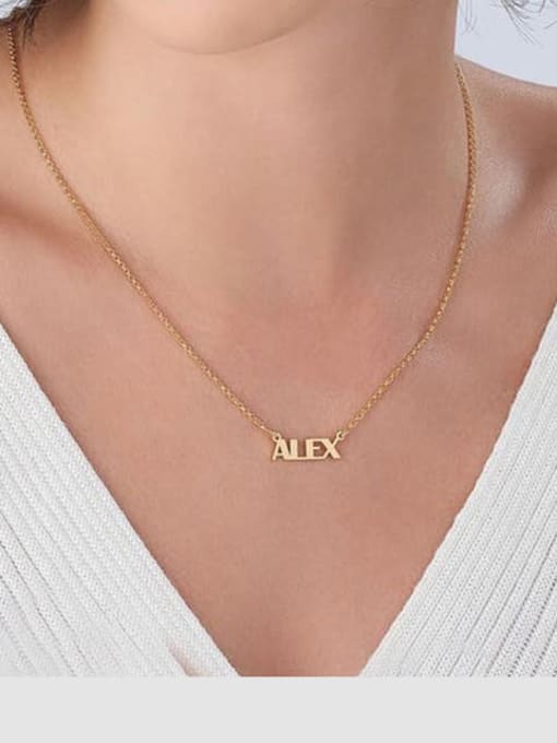 Lian Alex style Silver Personalized Name Necklace 1