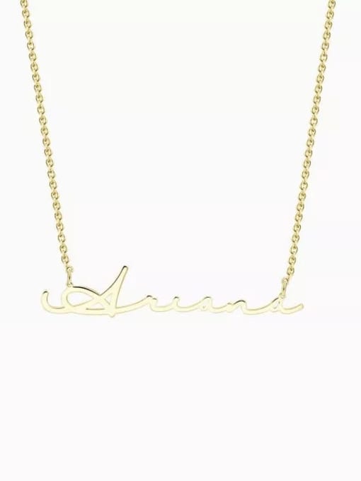 18K Gold Plated Customized Signature Style Name Necklace