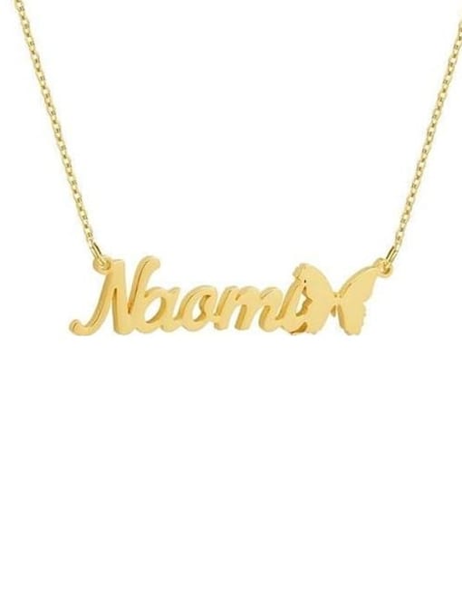 18K Gold Plated Butterfly Style Custom Name Necklace