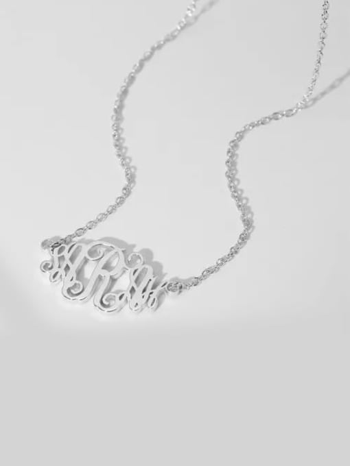 Lian Customize Celebrity Monogram Necklace sterling Silver 2
