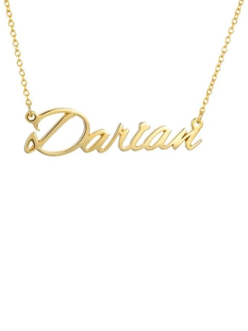 18K Gold Plated Custom Darian style  Name Necklace Silver